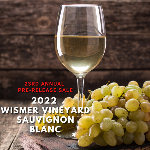 23rd Annual Pre-Release of our 2022 Wismer Vineyard Sauvignon Blanc